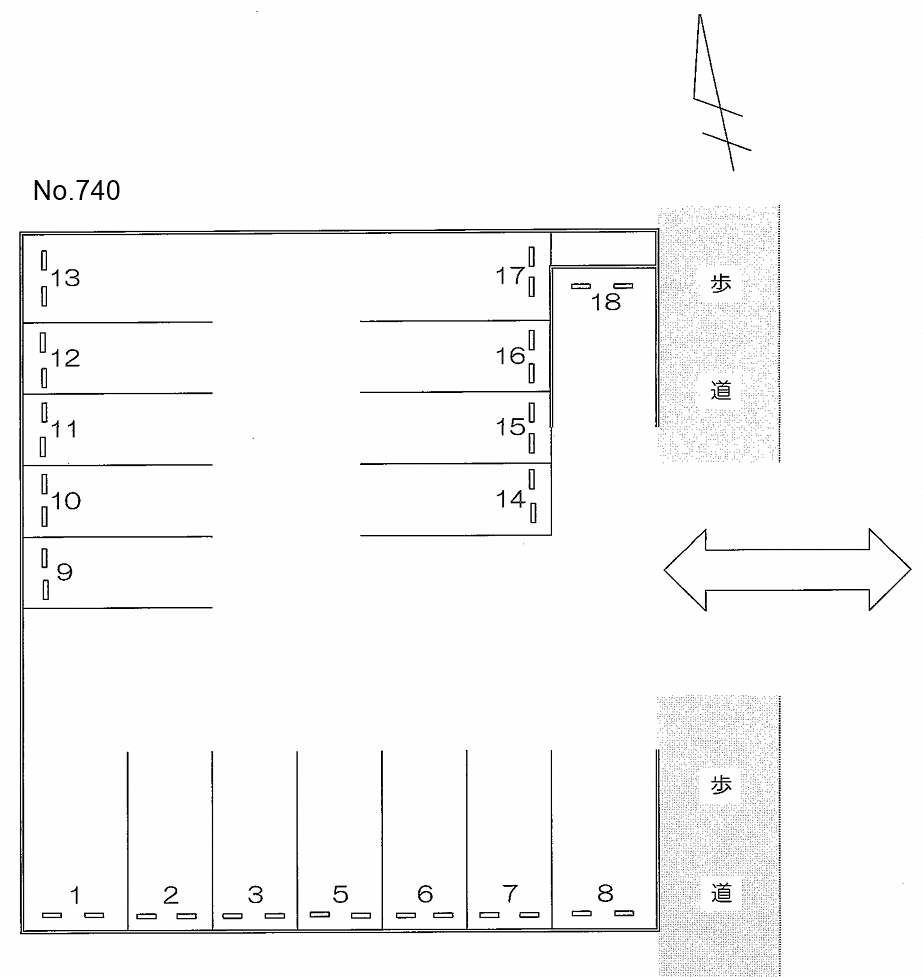 ７４０の駐車配置図