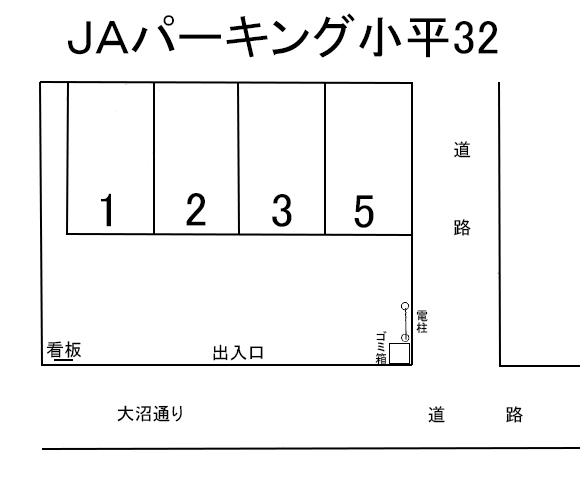 ＪＡパーキング小平32の駐車配置図