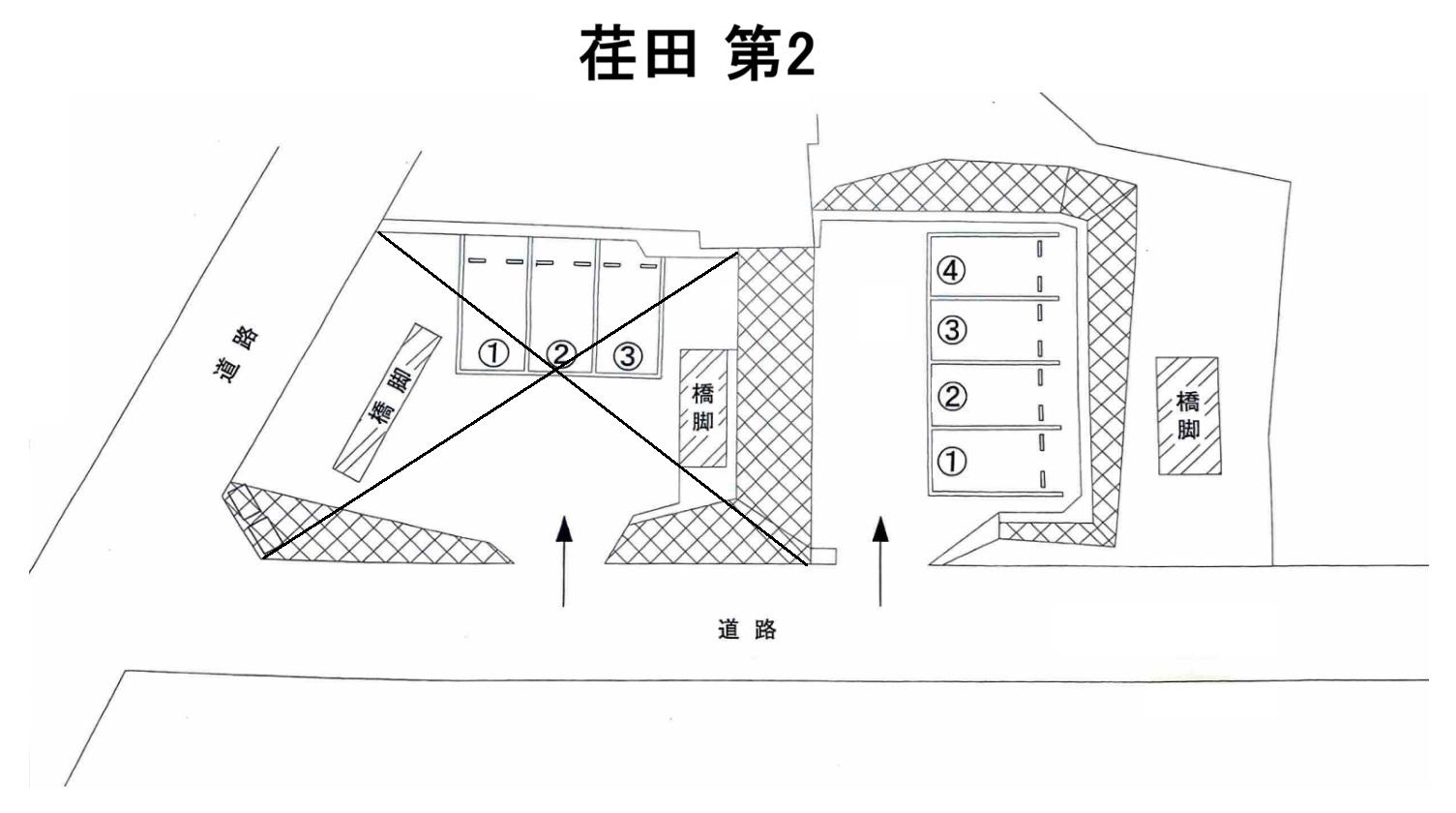 【TD】荏田第2駐車場の駐車配置図