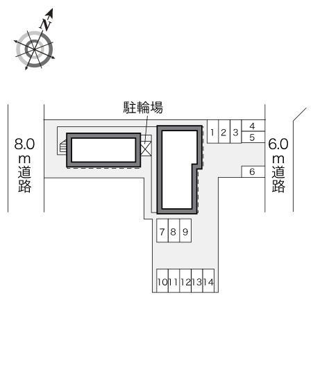 ファミーユ(23398)の駐車配置図