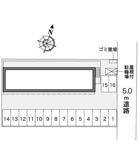 グレース東福山(38451)の駐車配置図