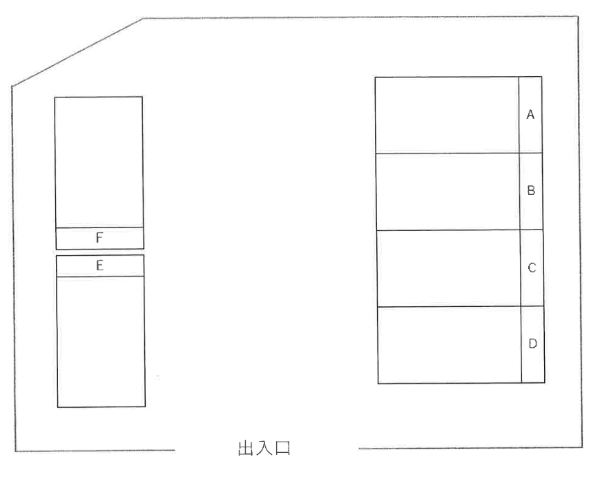 岬町　高嶋駐車場の駐車配置図