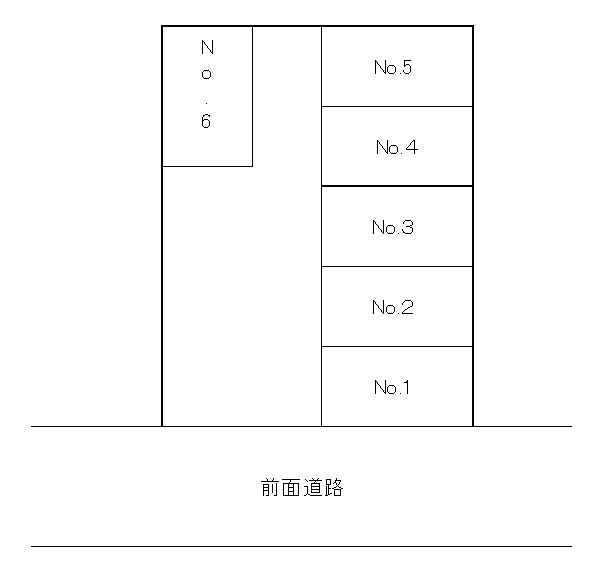 雁ノ巣２丁目駐車場の駐車配置図