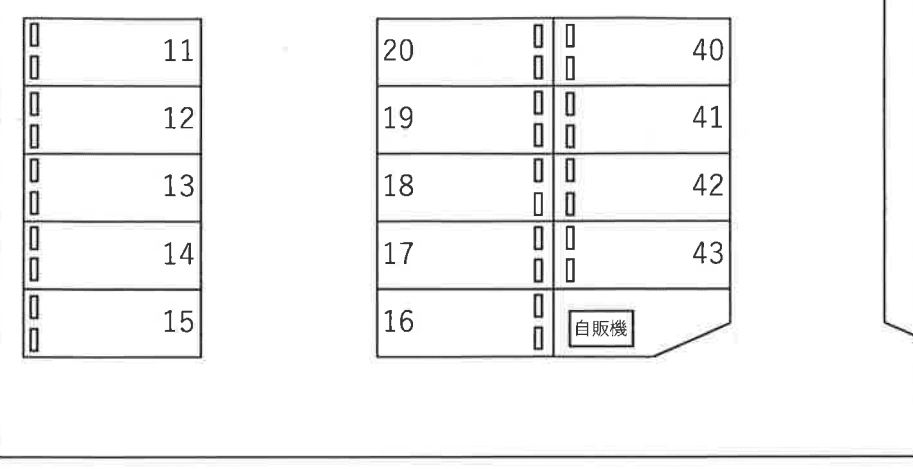 本多青葉台第２駐車場の駐車配置図