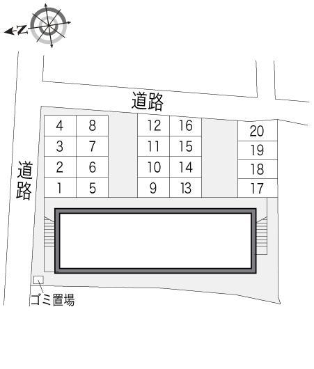 サンライズ富岡Ⅱ(13135)の駐車配置図