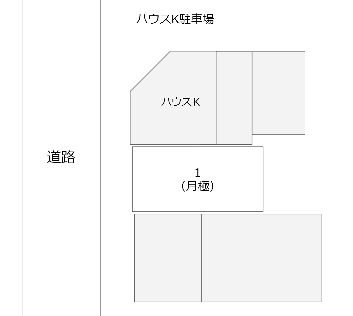 ハウスK駐車場の駐車配置図
