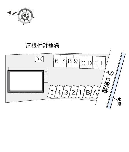 アカシヤＢ(33741)の駐車配置図