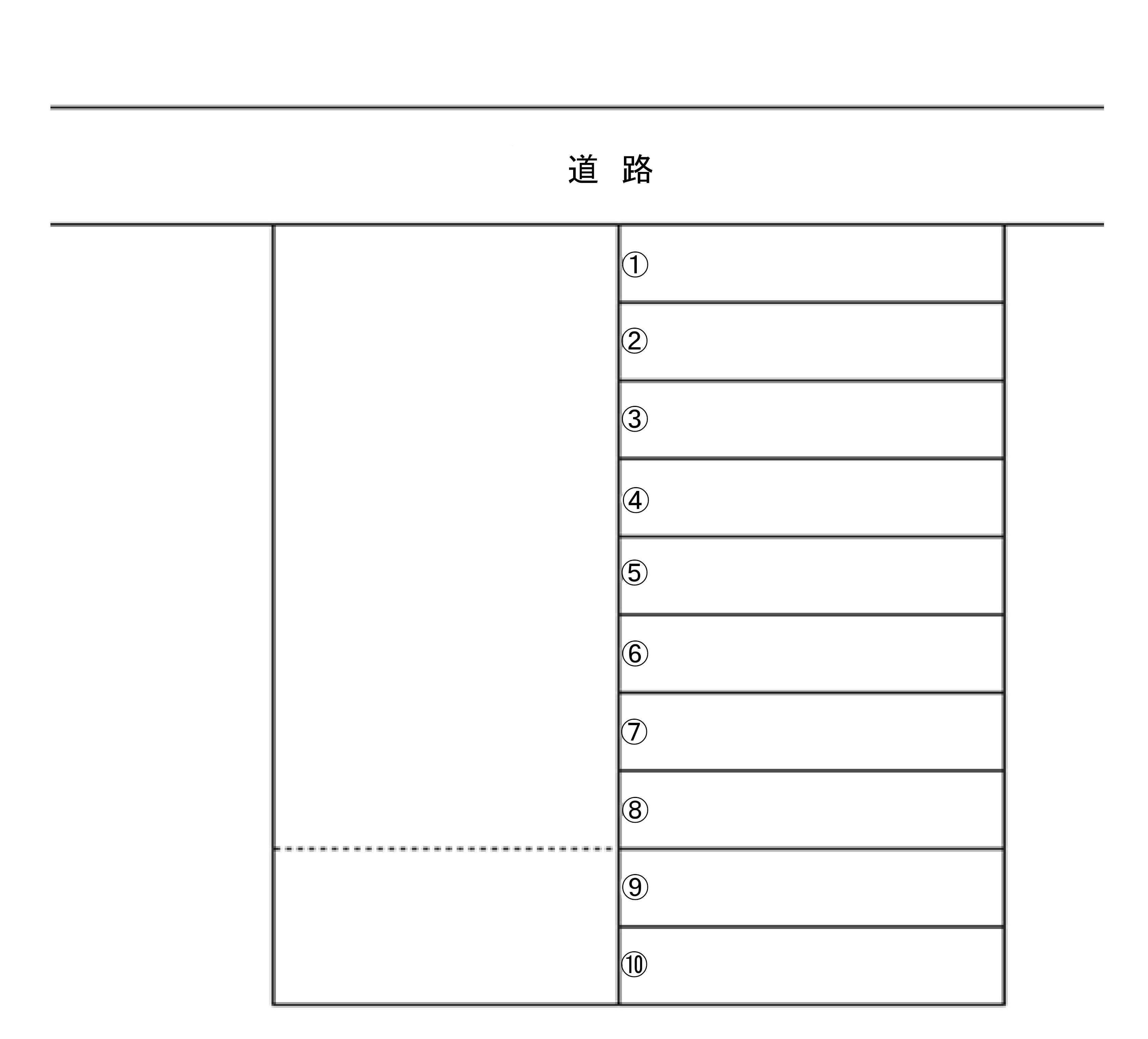 海老園１丁目１１ガレージの駐車配置図