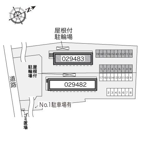 サザンクロスＢ(29483)の駐車配置図
