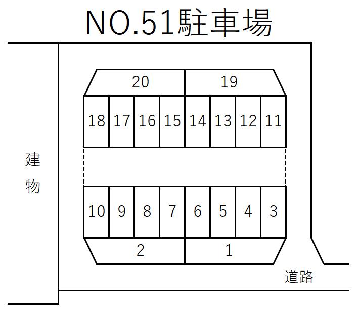 No.51駐車場の駐車配置図