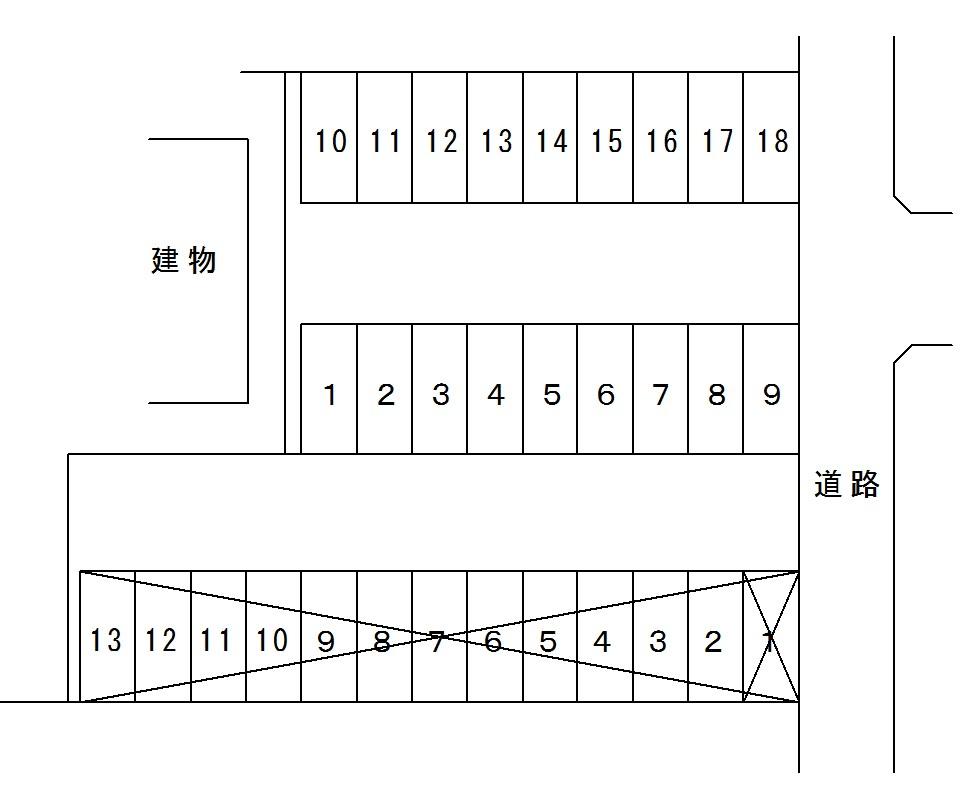 富澤安一(和光)駐車場の駐車配置図