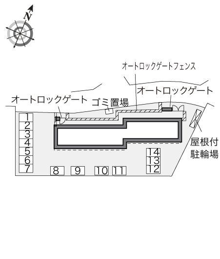 サンリーブⅢ(33200)の駐車配置図