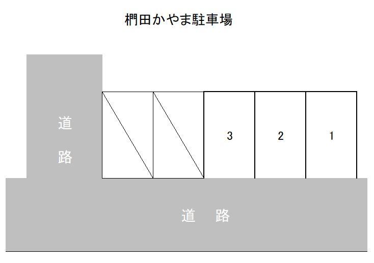 椚田かやま駐車場の駐車配置図