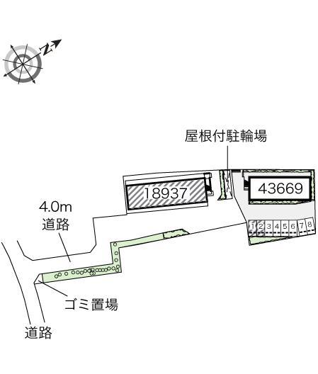 イーストサイドパレス(18937)の駐車配置図