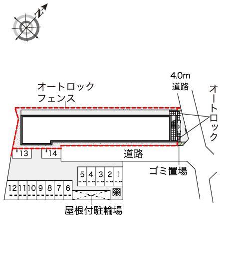 ローズ(47920)の駐車配置図