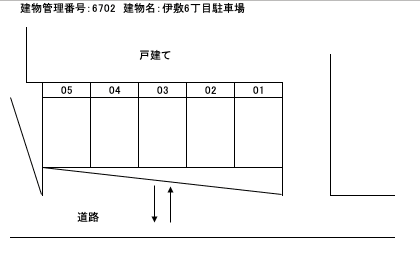 伊敷６丁目駐車場の駐車配置図