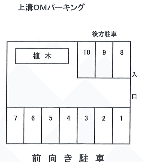 上溝OMパーキングの駐車配置図