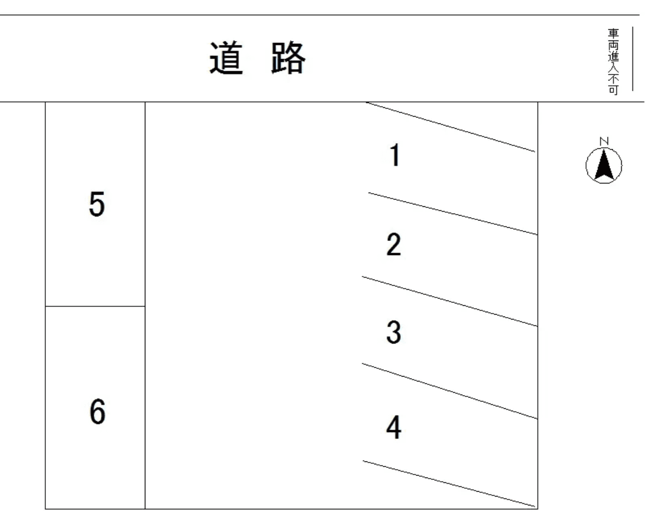 秦月極駐車場の駐車配置図