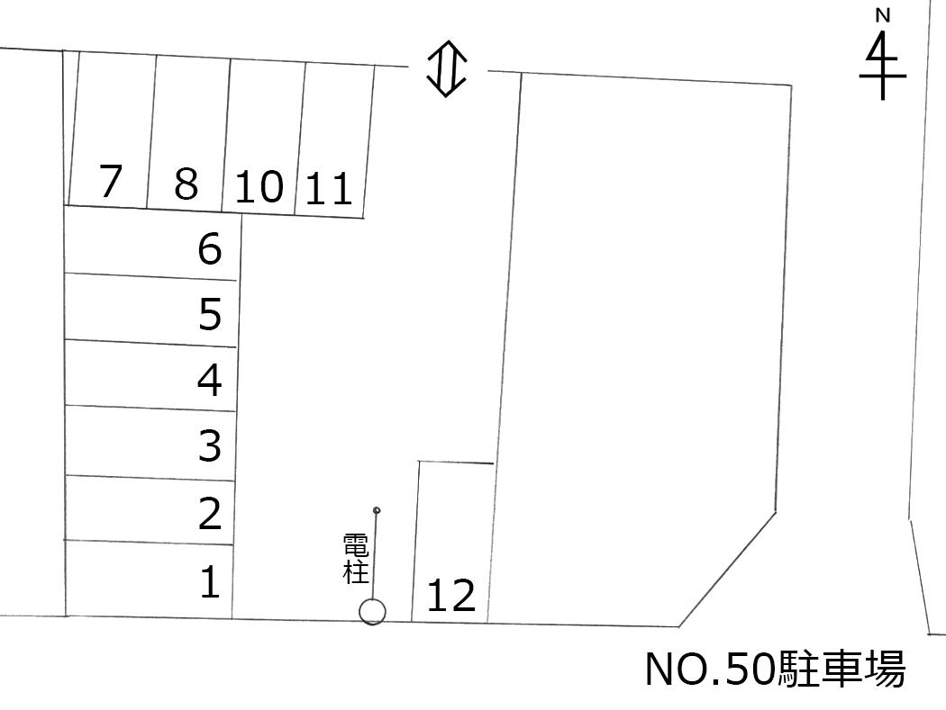 No.50駐車場の駐車配置図