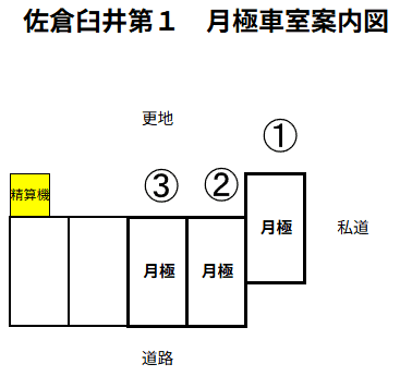 佐倉臼井第1の駐車配置図
