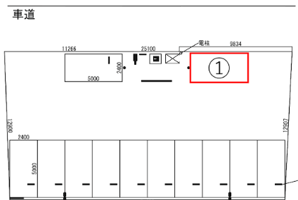 南草津駅前第１の駐車配置図