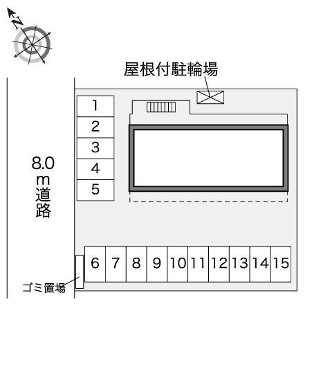 アベイユＮ(41393)の駐車配置図