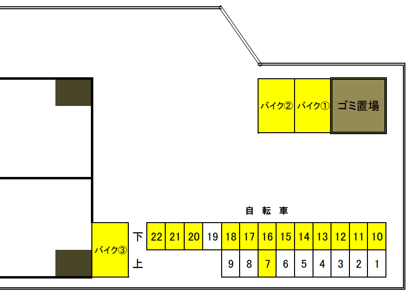 リヴシティ代田橋の駐車配置図