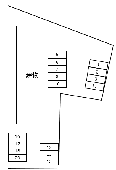 ＣＡＳＡ　ＧＲＡＣＩＡの駐車配置図