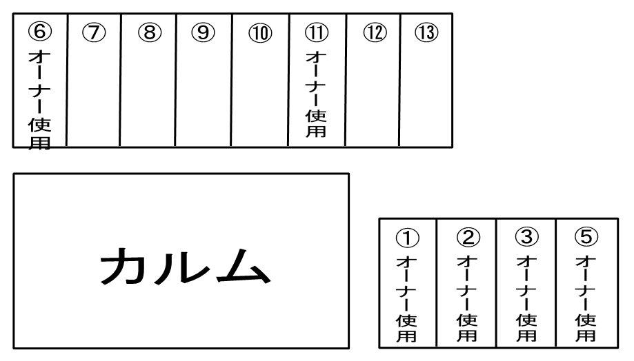 カルム駐車場の駐車配置図