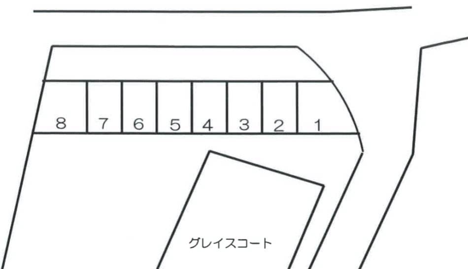 グレイスコート月極第２駐車場の駐車配置図
