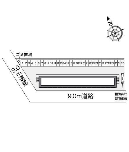 レインボー　シャトウ(25338)の駐車配置図