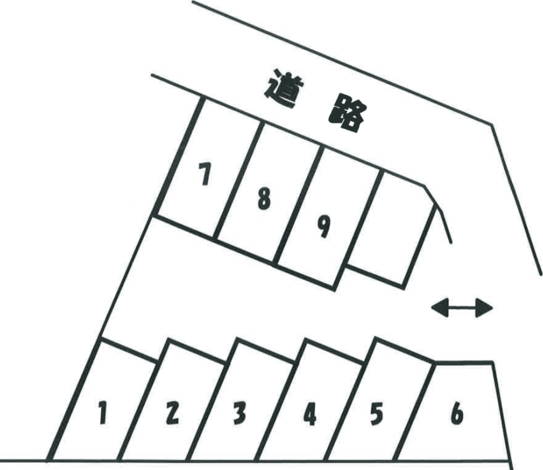 クボタガレージの駐車配置図