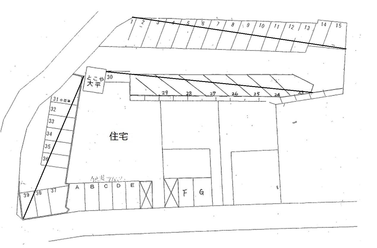 川井本町6-8Aの駐車配置図