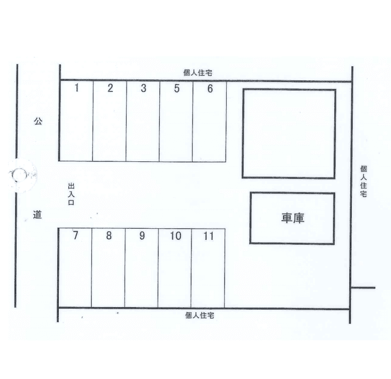 落合駐車場２の駐車配置図