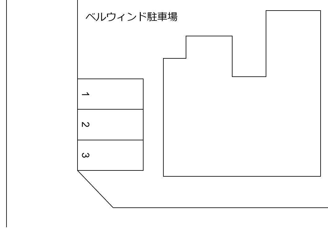 ベルウィンド駐車場の駐車配置図