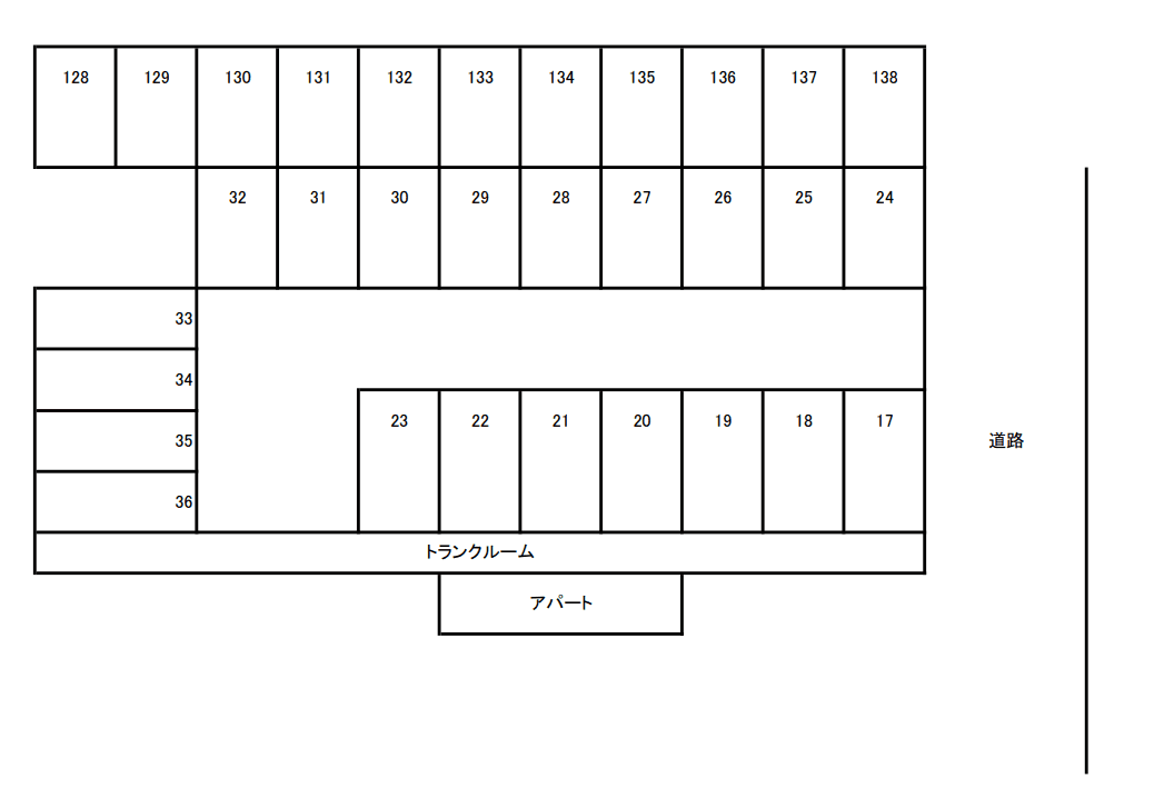 御幸ヶ原パーキングの駐車配置図