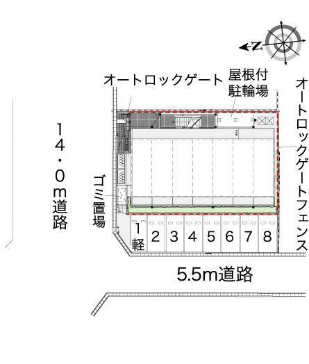 ドミール豊田(43221)の駐車配置図