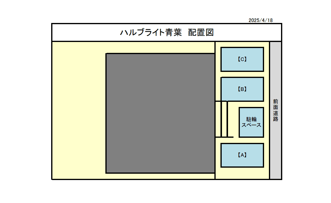ハルブライト青葉の駐車配置図