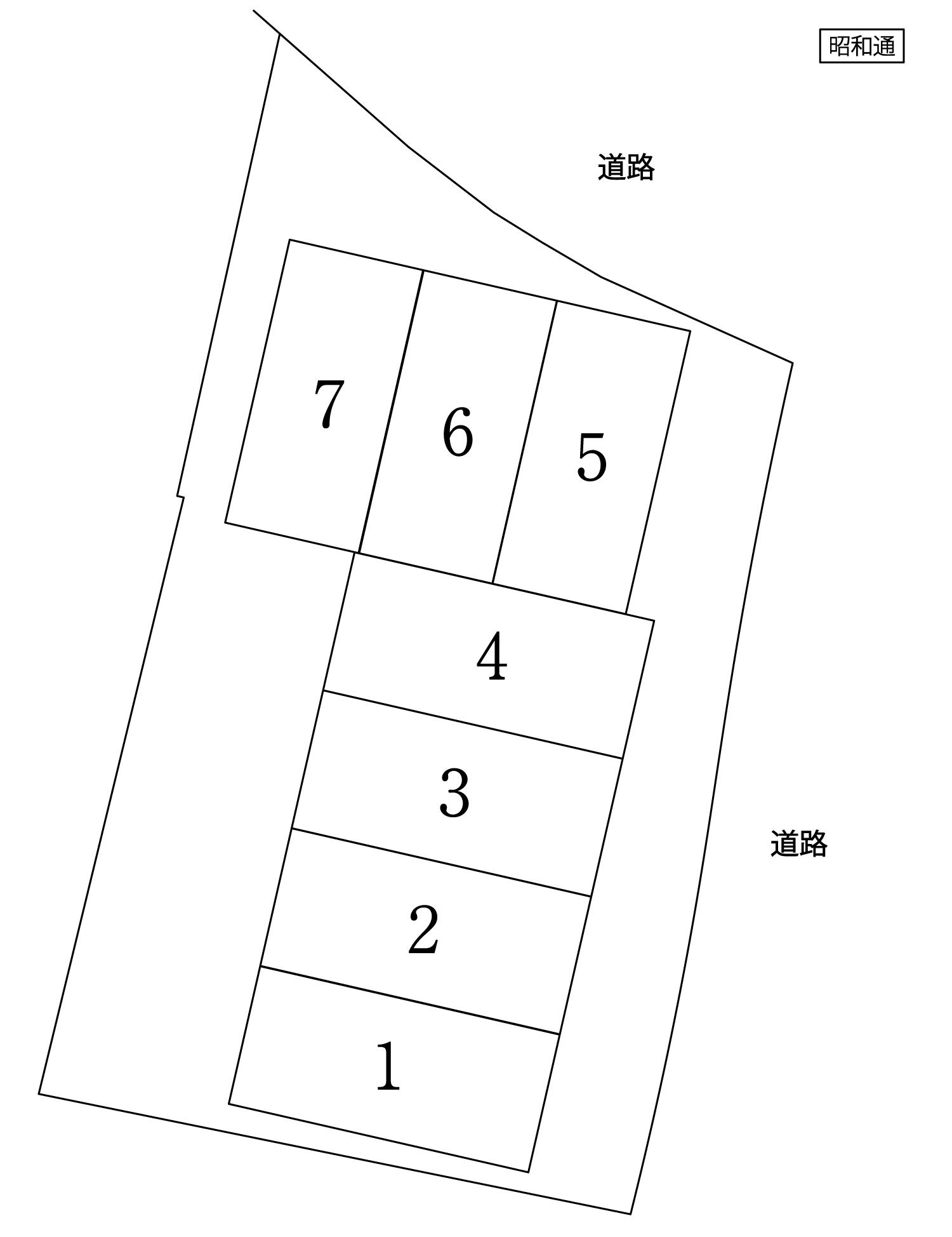 昭和通センターパークの駐車配置図