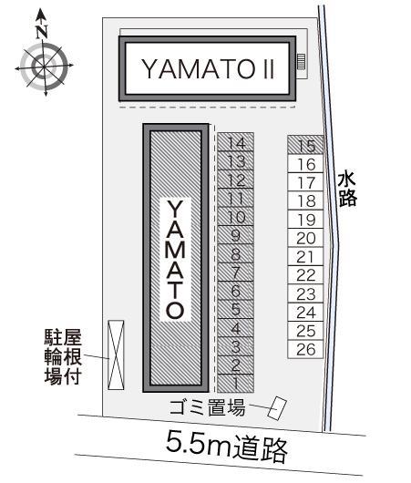 ＹＡＭＡＴＯ(22403)の駐車配置図
