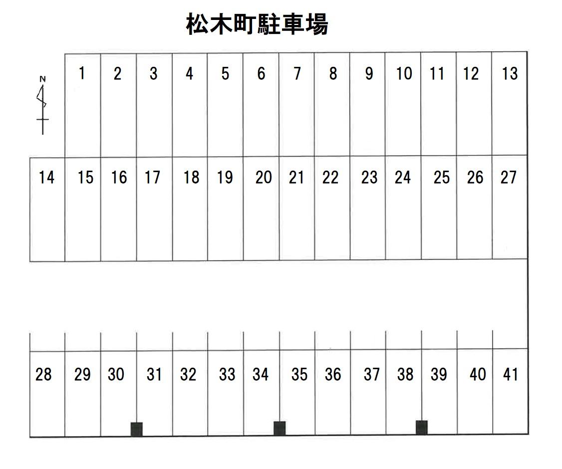 松木町駐車場の駐車配置図