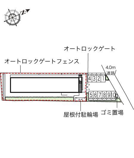 松風ハイツ(46891)の駐車配置図