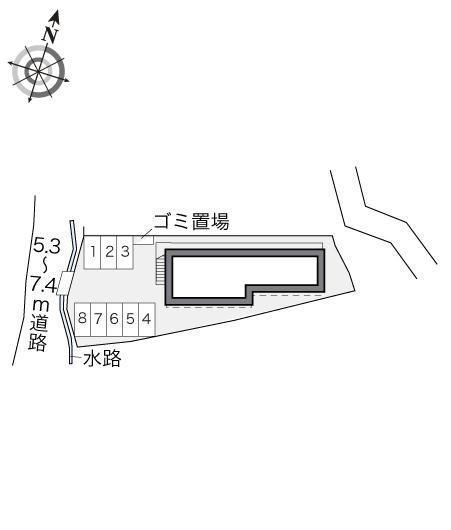コンフォール石脇３(17832)の駐車配置図