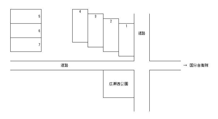 鵜木駐車場　Ⅱの駐車配置図