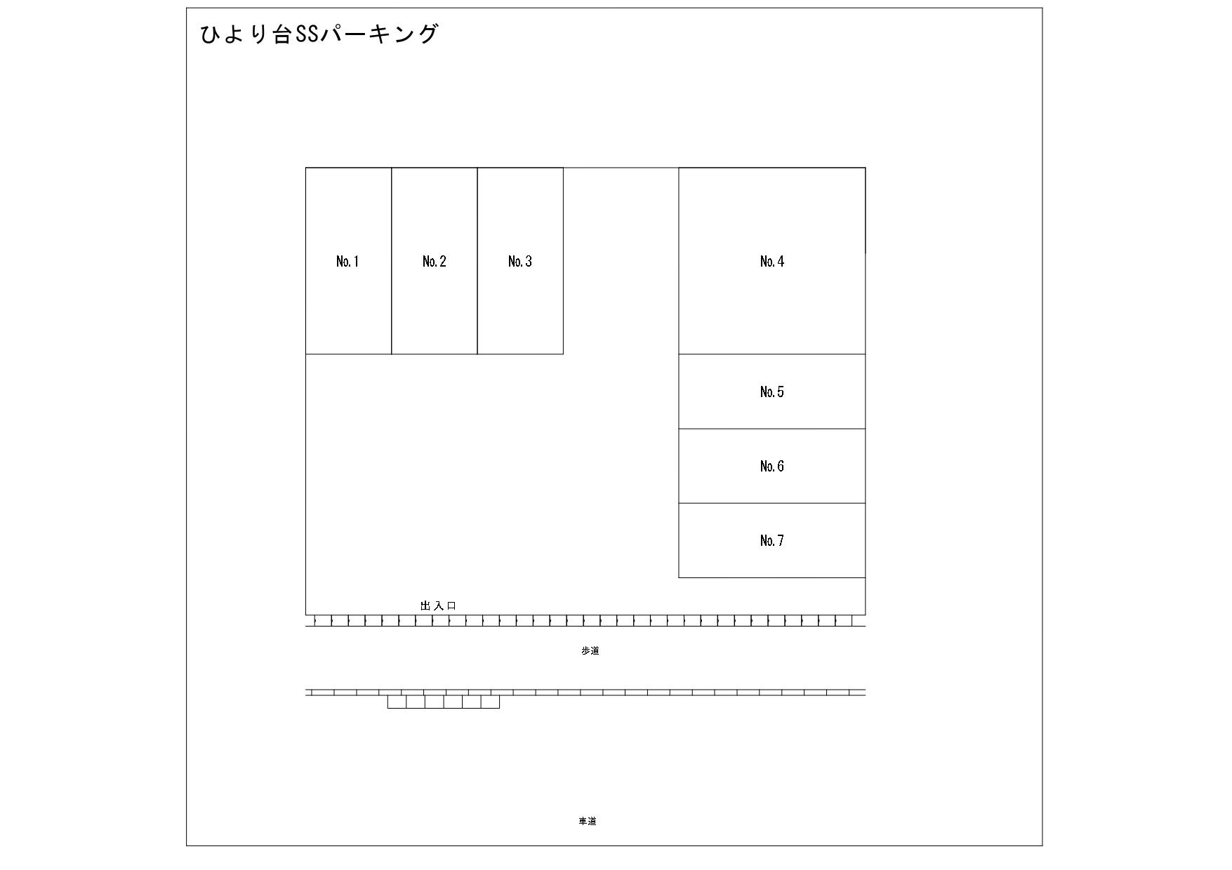 ひより台SSパーキングの駐車配置図