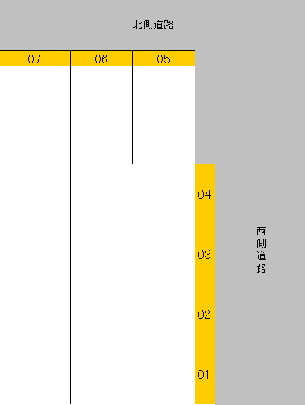 Ｍパーク真砂の駐車配置図