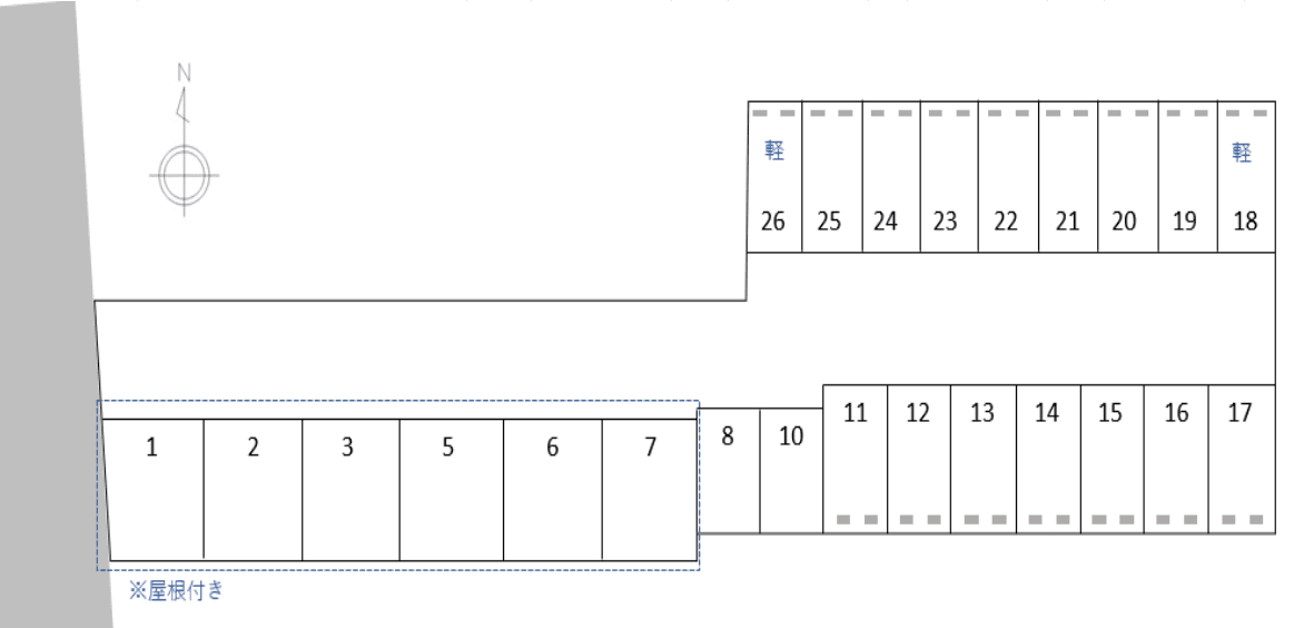 大野駐車場の駐車配置図
