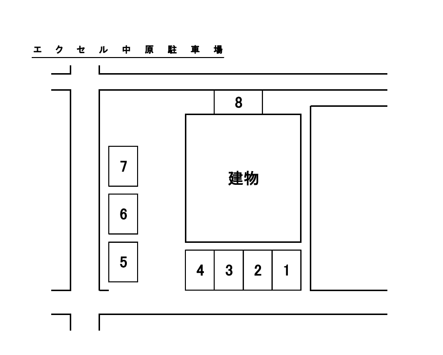 エクセル中原駐車場の駐車配置図
