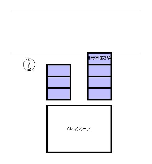 CMマンションの駐車配置図