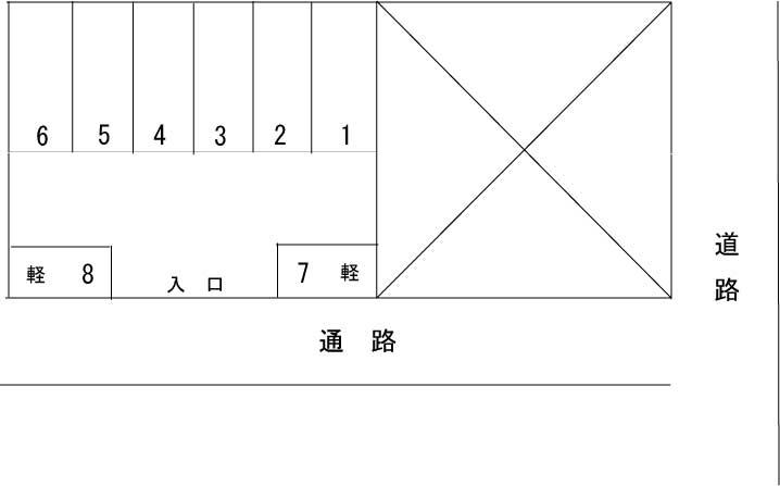 仲井様若松町月極駐車場の駐車配置図